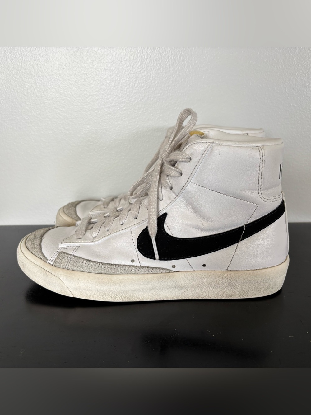 Nike Blazer Mid 77 Vintage White Black CZ1055-100 Womens Size 7.5 Sneakers Shoes - Picture 2 of 14